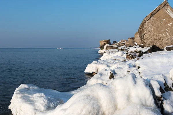 Forificações Abandonadas Costa Mar Báltico Liepaja Letónia — Fotografia de Stock