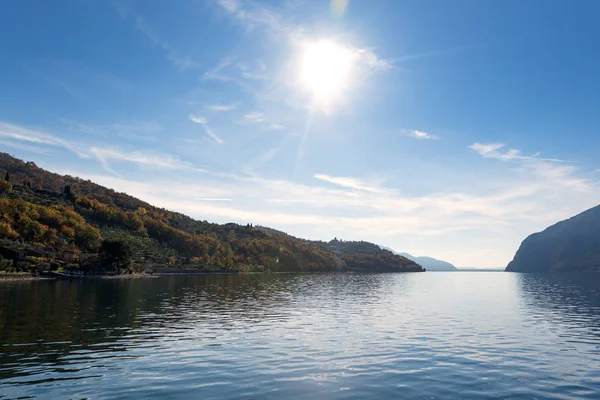 Озеро Ізео Вчасно Рано Вранці Ломбардія Італія — стокове фото