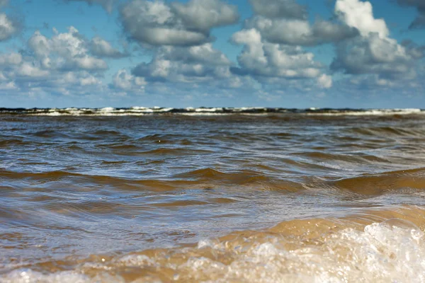 Clear Baltic Sea Water Dramatic Sky Daytime — Stock Photo, Image