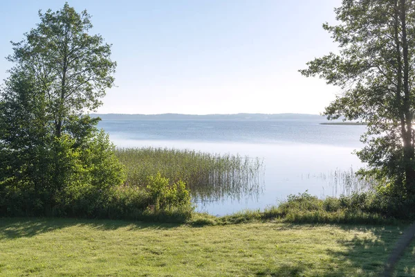 Manhã Lago Aluksne Letónia — Fotografia de Stock