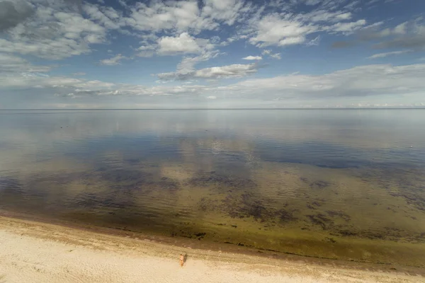 Zatoka Ryska Morze Bałtyckie Pobliżu Engure Łotwa — Zdjęcie stockowe
