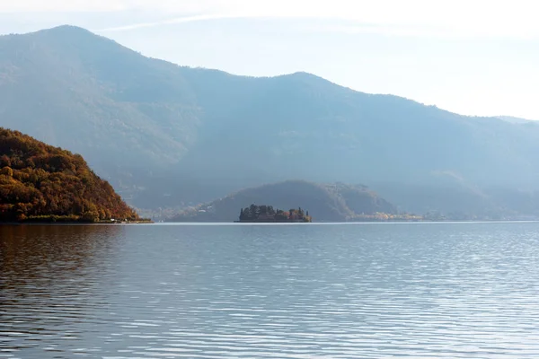 Lago Iseo Madrugada Lombardía Italia — Foto de Stock