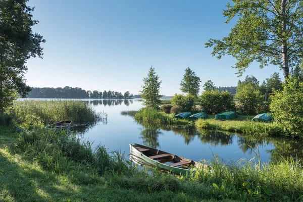 Morning Aluksne Lake Latvia — Stock Photo, Image