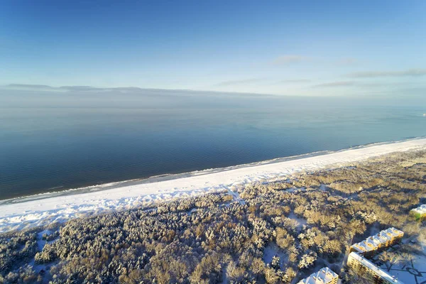 Winer Tid Östersjön Bredvid Liepaja Lettland — Stockfoto