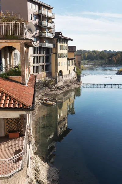 Vue Panoramique Sur Rivière Brembo Bergame Italie — Photo