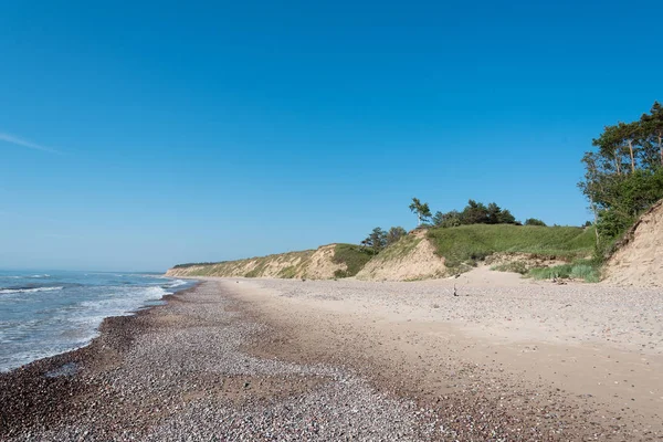 Costa Empinada Arenosa Del Mar Báltico Oeste Letonia —  Fotos de Stock