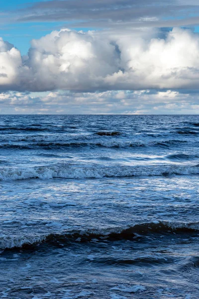 Vista Panorâmica Mar Báltico Tempestuoso — Fotografia de Stock