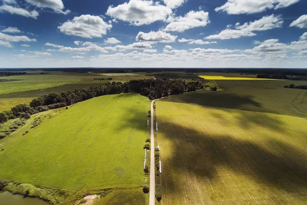 Schilderachtig Uitzicht Zomerdag Het Platteland Letland — Stockfoto