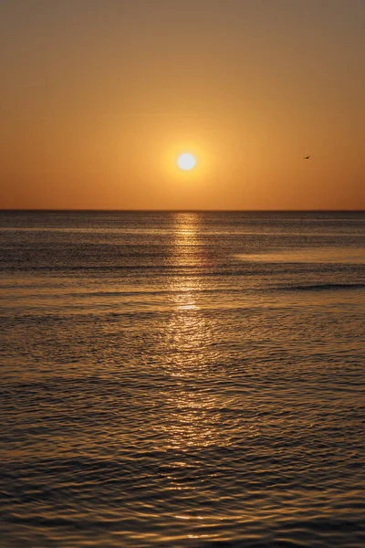 Vista Panoramica Del Tramonto Nel Mar Baltico Sulla Costa Lettone — Foto Stock