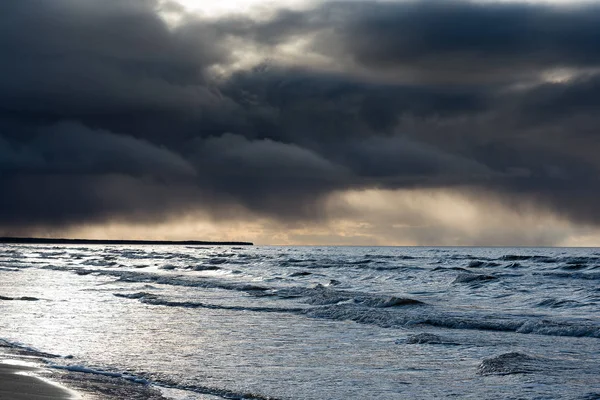 Vista Panorámica Del Mar Báltico Tormentoso — Foto de Stock