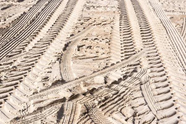 Närbild Däck Frimärken Sand Abstrakt Bakgrund — Stockfoto