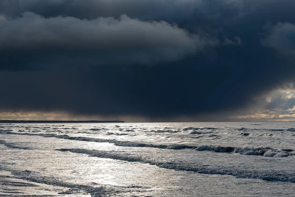 Vue Panoramique Sur Mer Baltique Orageuse — Photo