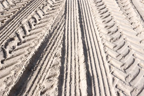 Närbild Däck Frimärken Sand Abstrakt Bakgrund — Stockfoto