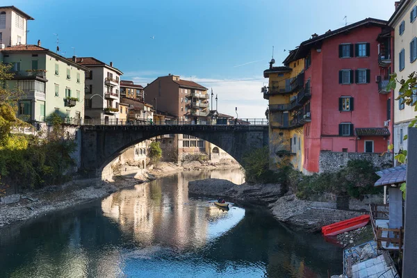 Vista Panorâmica Rio Brembo Bergamo Itália — Fotografia de Stock