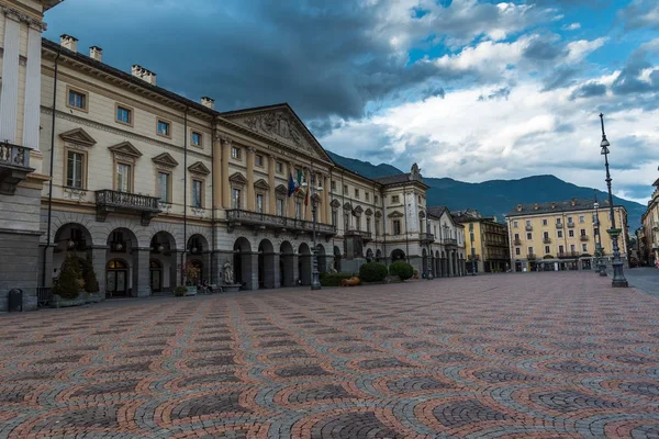 Aosta Stadens Centrala Torg Italien — Stockfoto