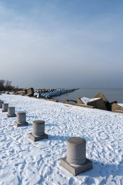 Liepaja Port North Mole Winter Time Latvia — Stock Photo, Image