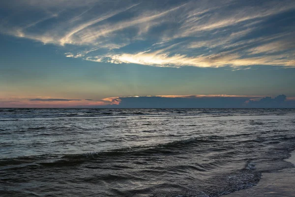 Вечер Балтийском Море Лиепая Латвия — стоковое фото