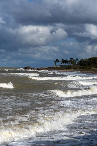 Schilderachtig Uitzicht Van Stormachtige Baltische Zee — Stockfoto