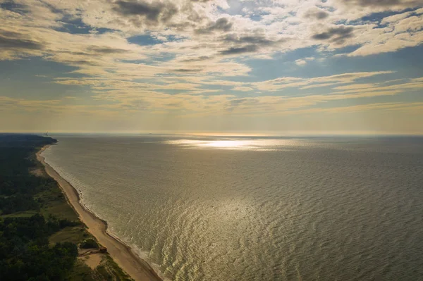 Dia Agradável Calmo Por Mar Báltico Lado Liepaja Letônia — Fotografia de Stock