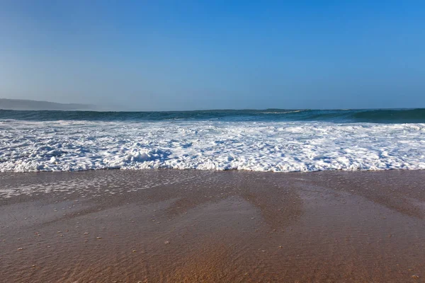 Atlanten Kusten Morgon Tid Bredvid Nazaré Portugal — Stockfoto