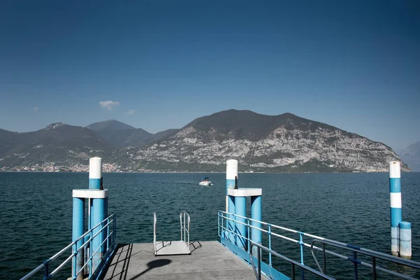 Costa Lago Iseo Cidade Iseo Itália — Fotografia de Stock