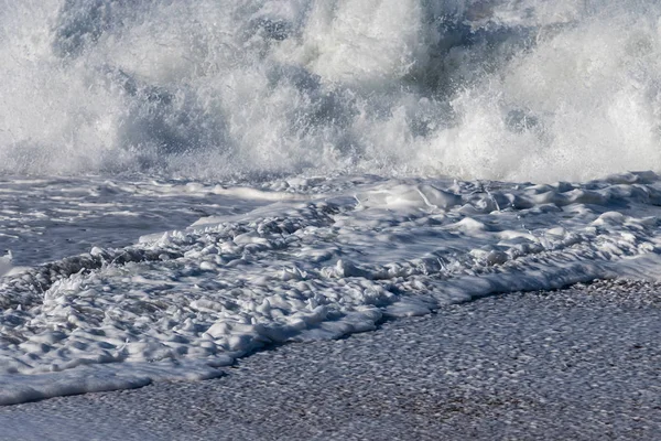 Wybrzeżu Oceanu Atlantyckiego Czas Rano Obok Nazare Portugalia — Zdjęcie stockowe