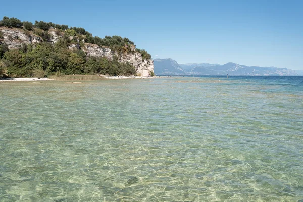 Vista Panorâmica Belo Lago Garda Itália — Fotografia de Stock