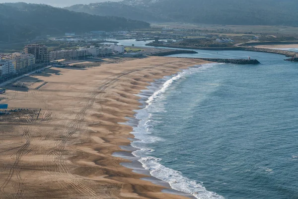 Atlantic Ocean Coast Morning Nazare Portugal — Stock Photo, Image