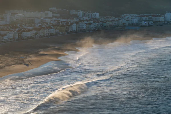 Manhã Nazare Portugal — Fotografia de Stock