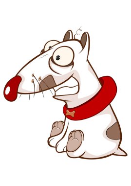 Şirin köpek Illustration. Çizgi film karakteri 