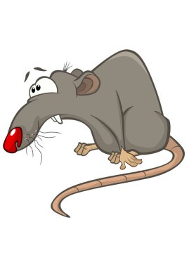 Sevimli bir fare Illustration. Çizgi film karakteri