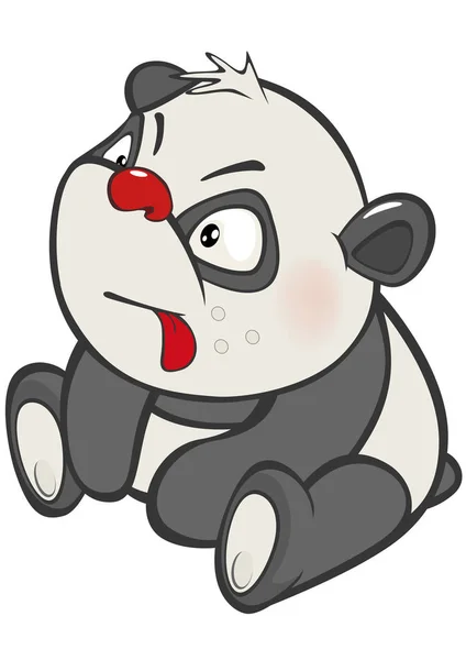 Εικόνα Της Ένα Χαριτωμένο Panda Χαρακτήρα Κινουμένων Σχεδίων — Διανυσματικό Αρχείο
