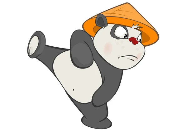 Ilustrace Roztomilý Panda Kreslené Postavičky — Stockový vektor