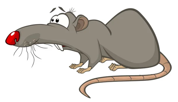 Illustrazione Ratto Carino Personaggio Cartone Animato — Vettoriale Stock