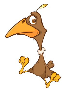 Sevimli Amerikan Condor çizgi film karakteri gösteren resim