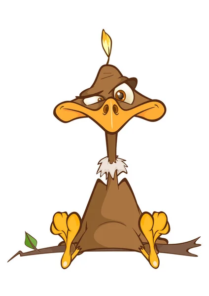 一个可爱的美国秃鹰卡通人物的插图 — 图库矢量图片
