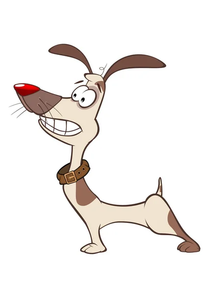 一只可爱的猎狗的插图 卡通人物 — 图库矢量图片