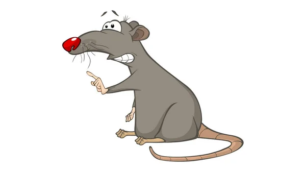 Illustrazione Ratto Carino Personaggio Cartone Animato — Vettoriale Stock