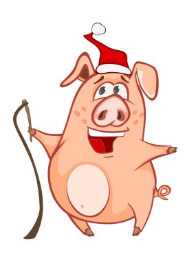 davul çalmaya karikatür domuz