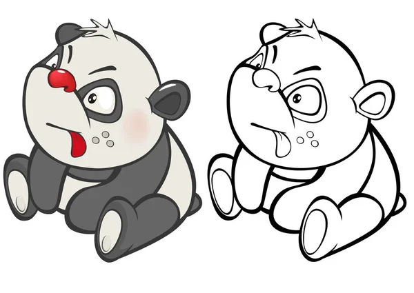 Vector Εικονογράφηση Χαρακτήρα Κινουμένων Σχεδίων Χαριτωμένο Panda Για Σχεδιασμό Και — Διανυσματικό Αρχείο
