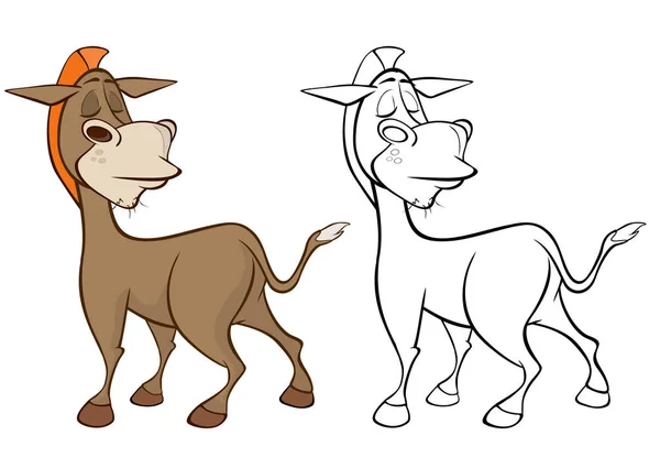 Burros divertidos — Vector de stock