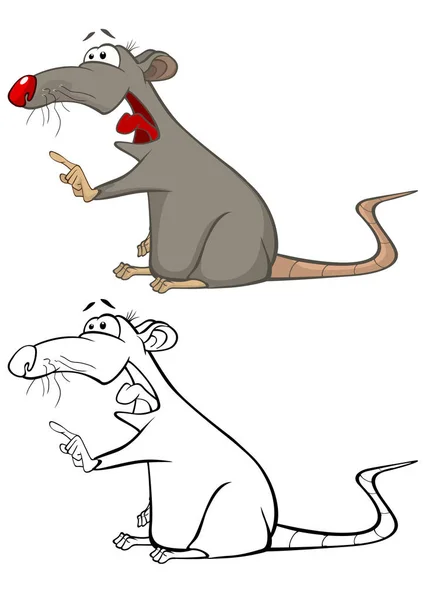 Instellen ofcute ratten — Stockvector