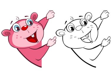 şirin yunuslar, basitçe vektör illüstrasyonu, boyama kitapları için karakterler