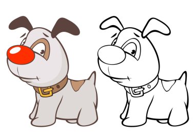 Arka plandaki köpekler için vektör illüstrasyonuName