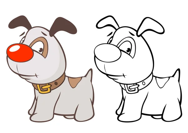 Illustrazione Vettoriale Cani Sfondo Immagine Colorare — Vettoriale Stock