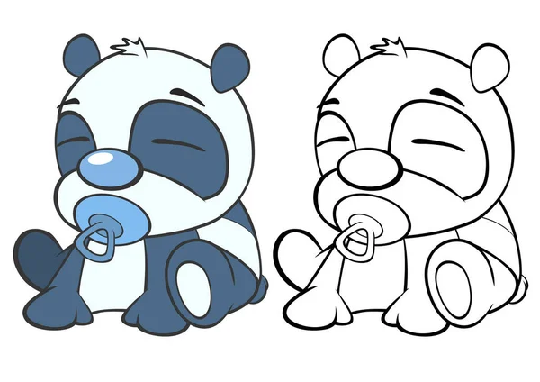 Vector Illustration Pandas Little Babies Bears Animals — Stock Vector