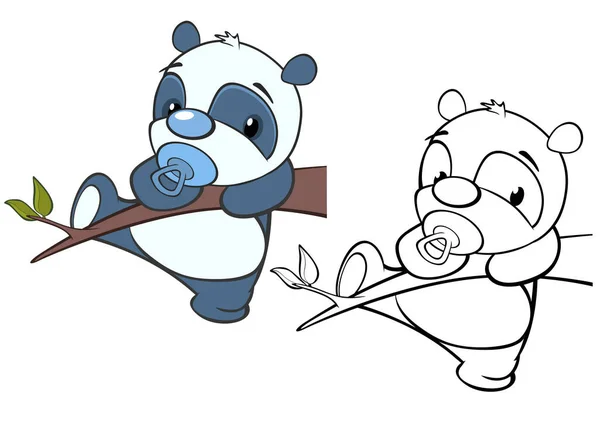 Vector Illustration Babies Pandas Bears Animals — Stock Vector