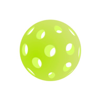 Green pickleball vector illustration isolated on white background clipart
