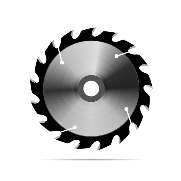 Circular Saw Blade White Background Vector Illustration — Stock Vector