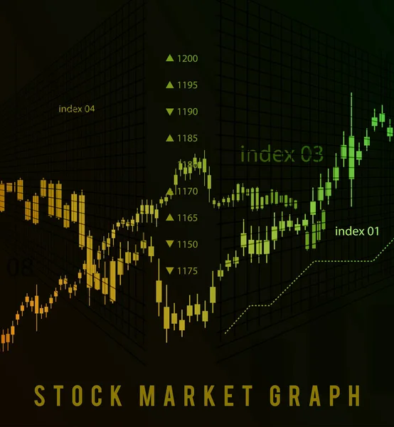 Cronograma Para Mudar Gráfico Mercado Ações Uma Direção Positiva Economia —  Vetores de Stock